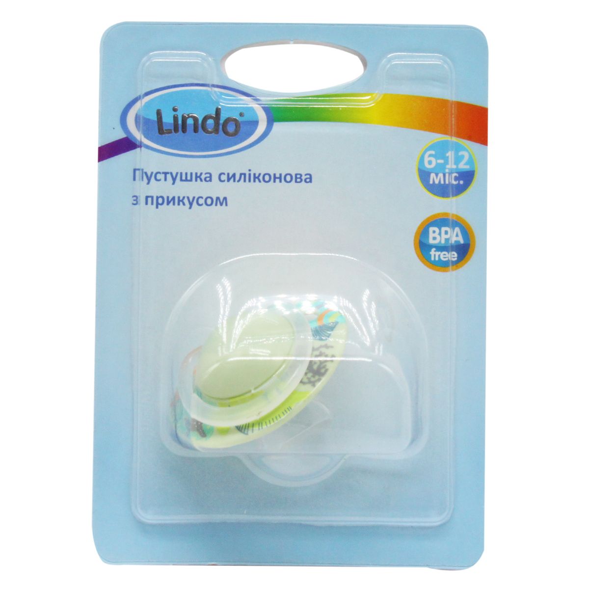 LI 407/6-12 Пустушка силіконова з прикусом (від 6 до 12міс) фото 1 LI 407/6-12 Пустушка силіконова з прикусом (від 6 до 12міс) фото 1