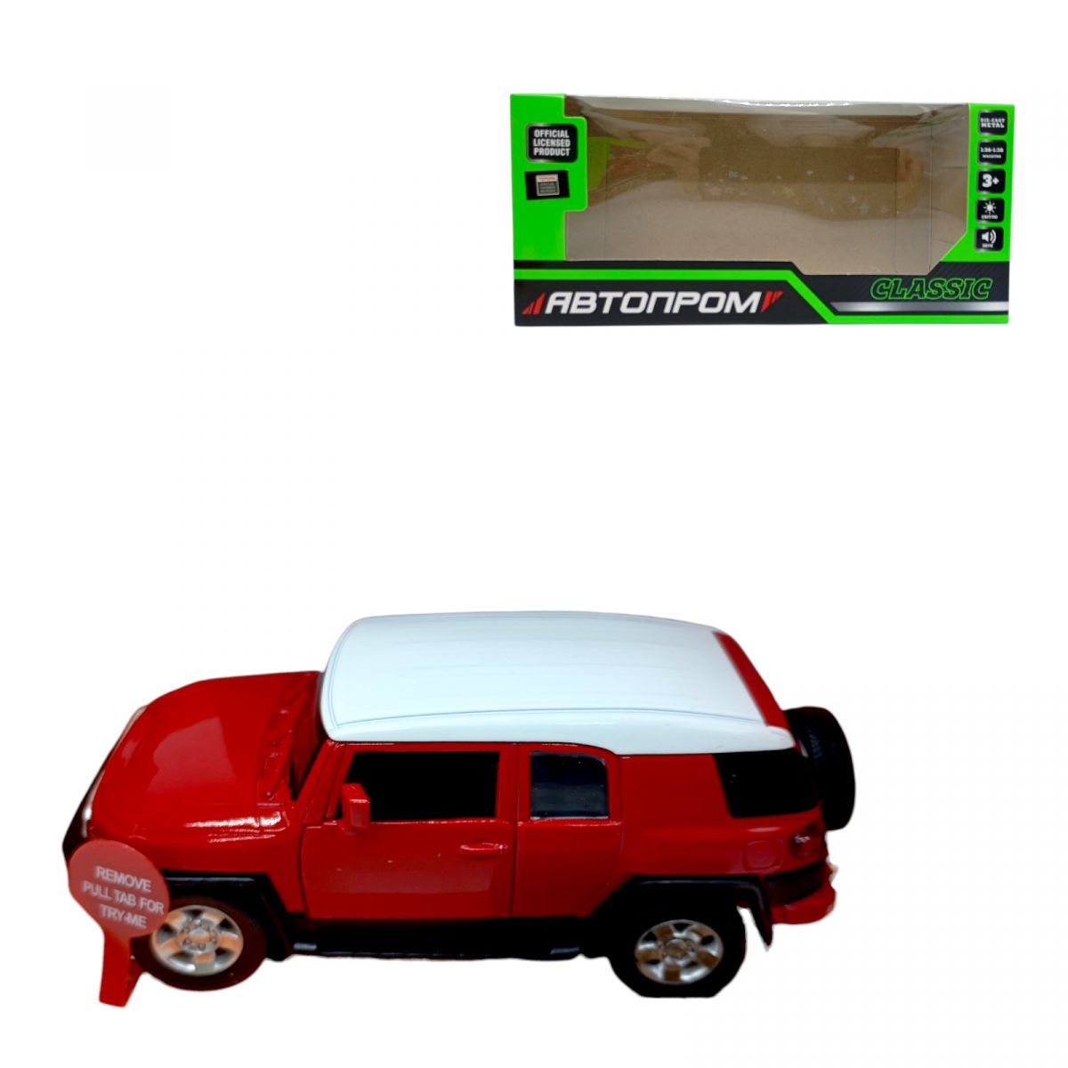 Машина мет.  Toyota FJ Cruiser, батар. , світло, звук, відкр.  двері  фото 1