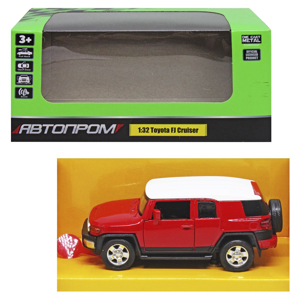 Машинка "Автопром: Toyota FJ Cruiser", червона  фото 1