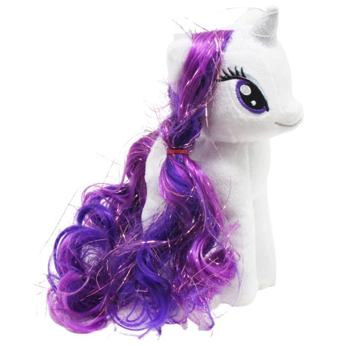 Уценка.  Мягкая игрушка "My little pony", белая - немного надорванная по шву на шее спереди