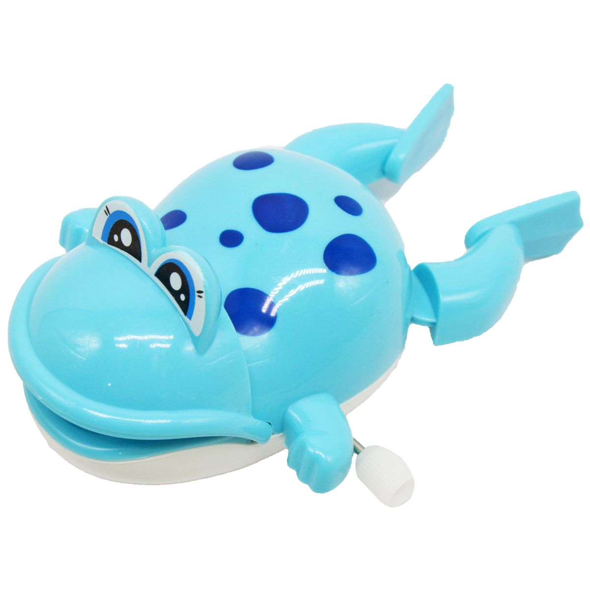 Заводна іграшка "Весела жабка", блакитна