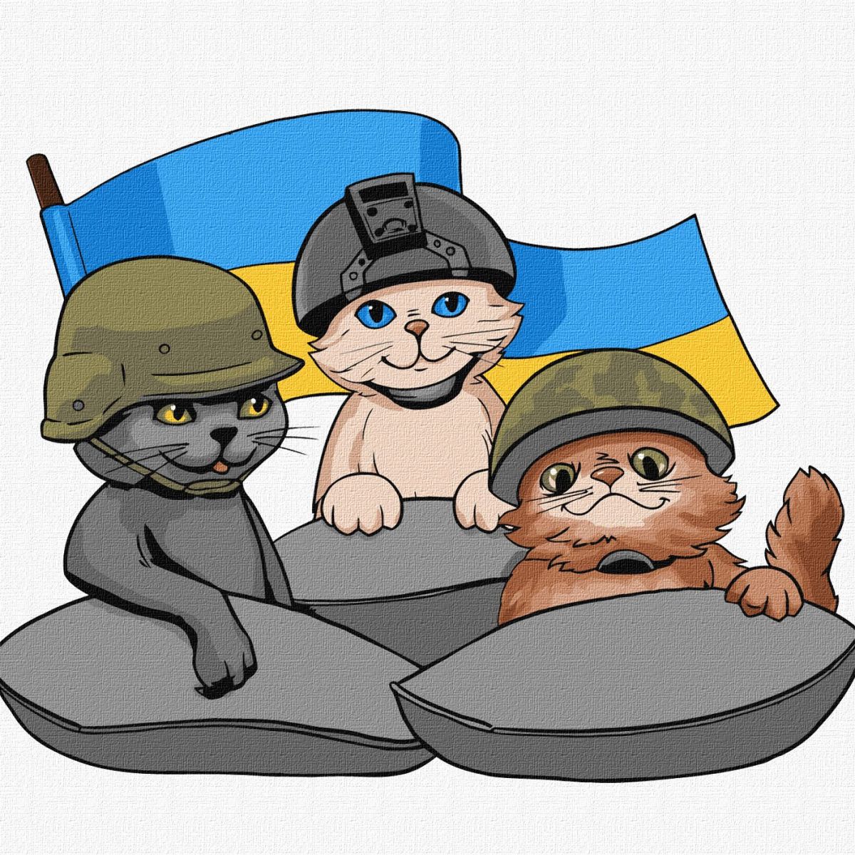 Картина за номерами "Пухнаста оборона" ★★  фото 1