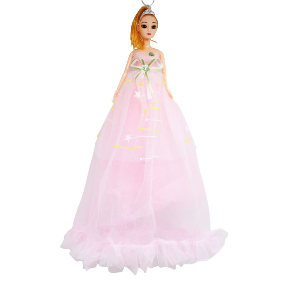 Кукла в длинном платье "Звездопад", розовый