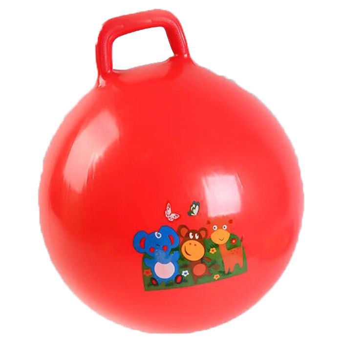 М`яч для фітнесу з ручкою, 45 см (червоний)