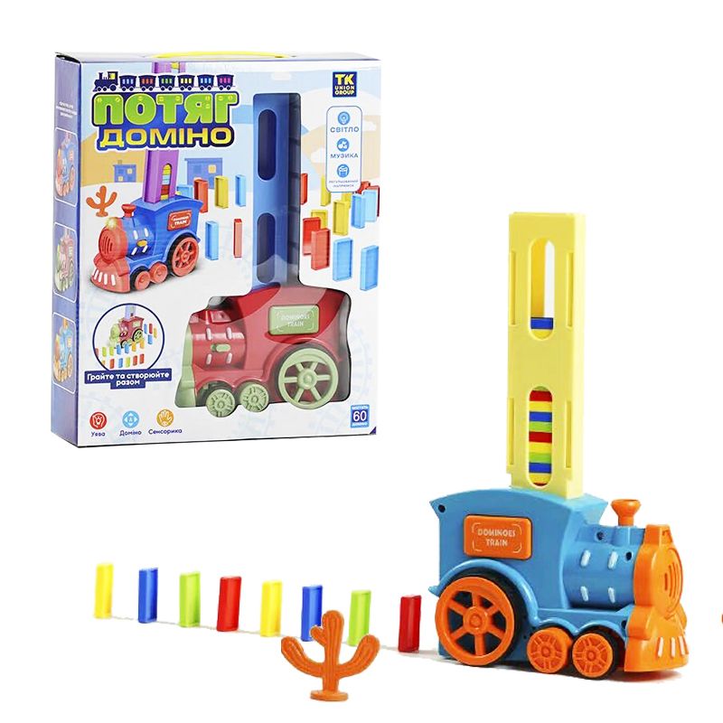 Интерактивная игрушка "Поезд Домино" бирюзовый