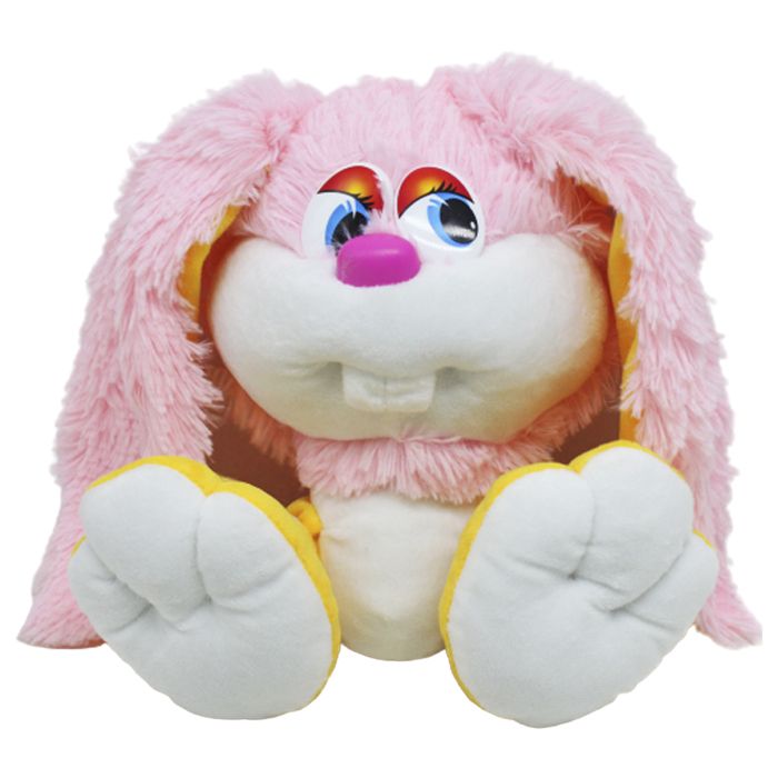 Мʼяка іграшка "Зайка-коротунчик", 30 см, рожевий