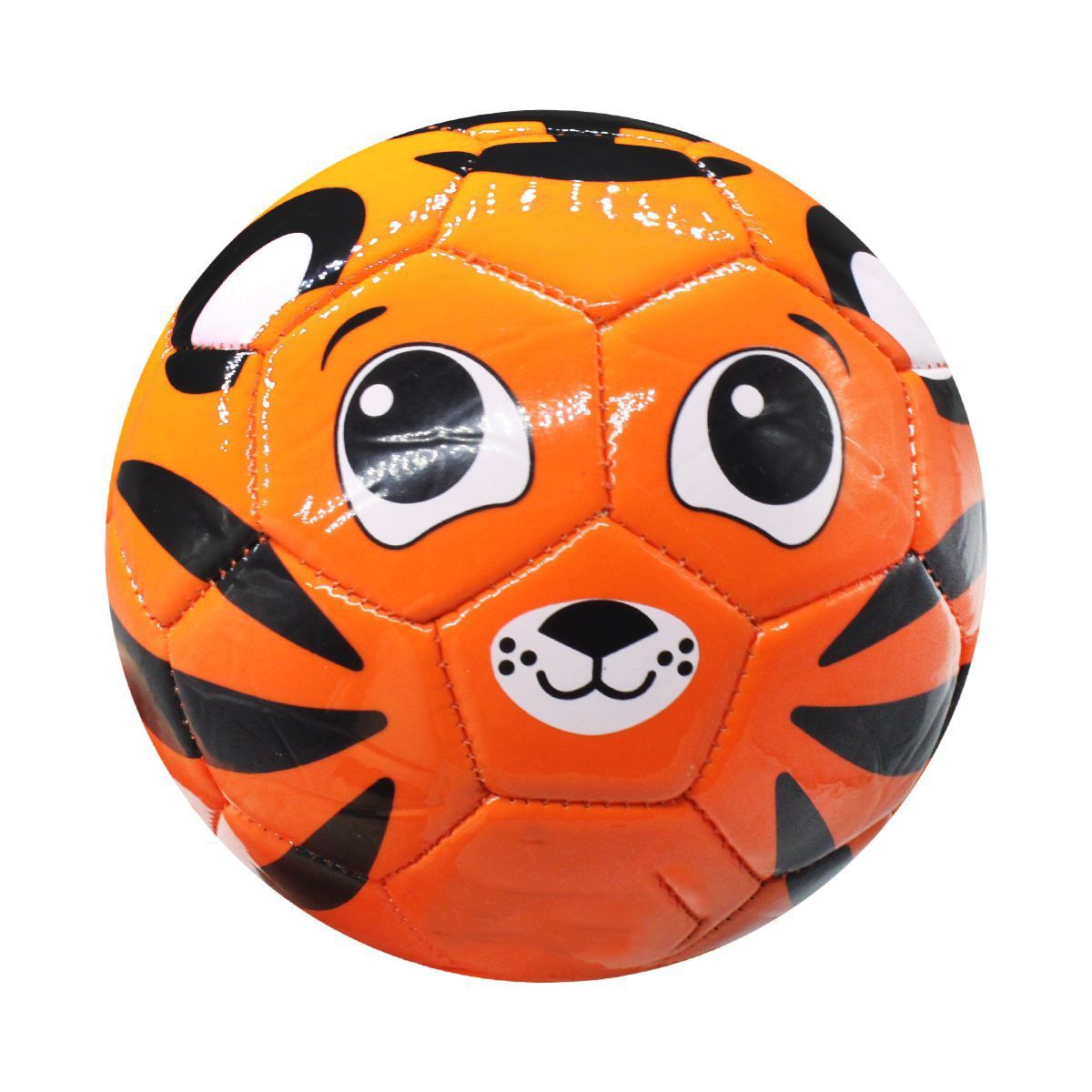 Уценка.  Мячик футбольный №2 "Тигр" (оранжевый) - сдувается