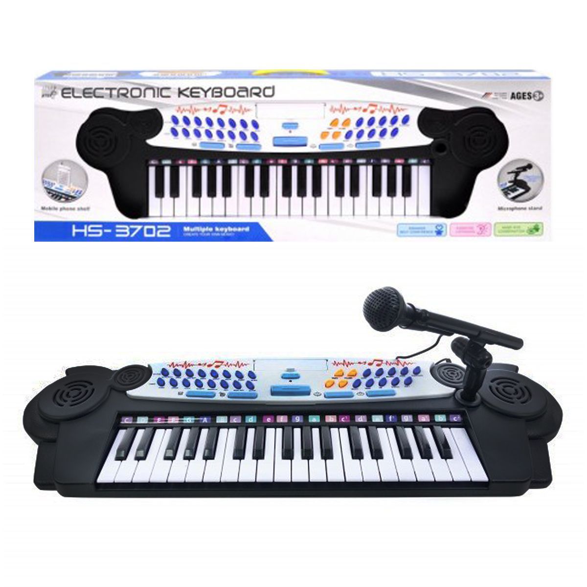 Уцінка.  Синтезатор "Electronic Keyboard" (37 клавіш) - Відсутній блок заряду, не працює 8 кнопок