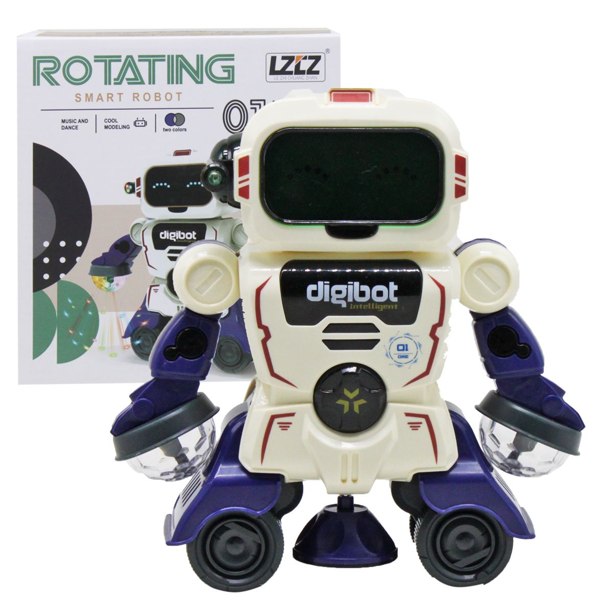 Танцующий робот с подсветкой "Digibot" (синий)