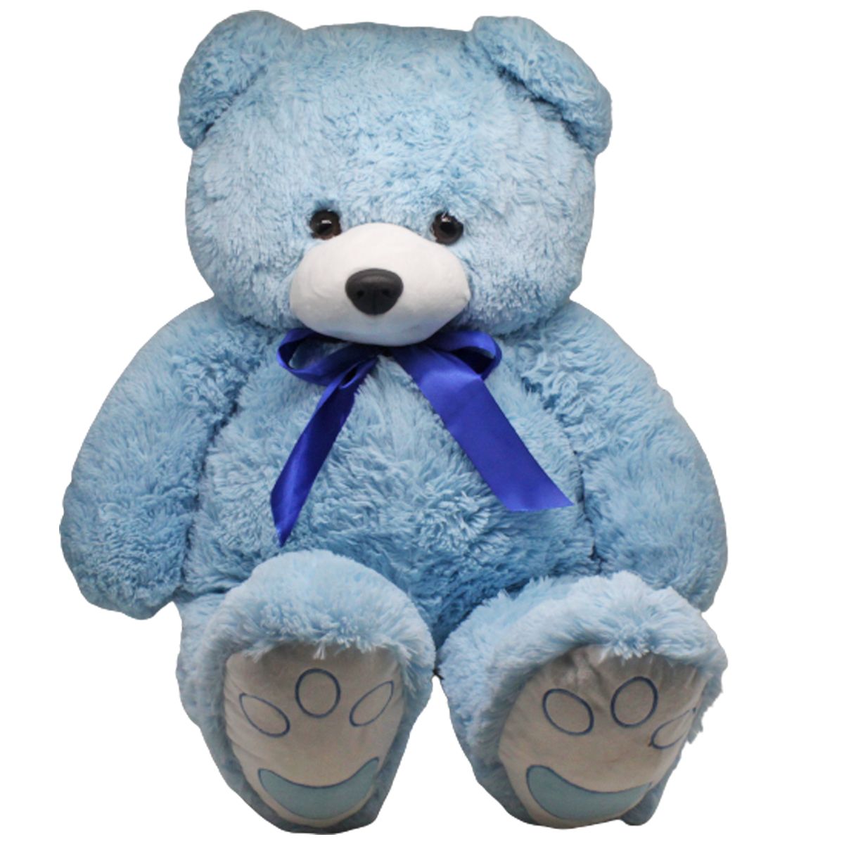 Великий плюшевий ведмедик "Бонік", блакитний , 110 см