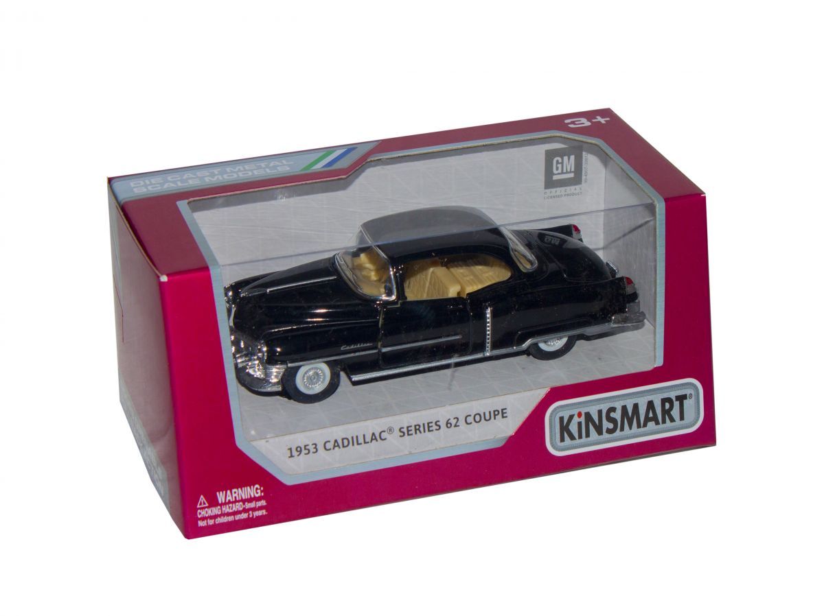Уценка.  Машинка KINSMART "Cadillac Series 62" (черная) - Повреждена упаковка