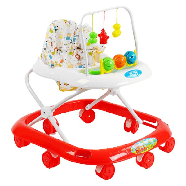 Ходунки "Joy" з брязкальцями та музичною панеллю (червоні)  фото 1