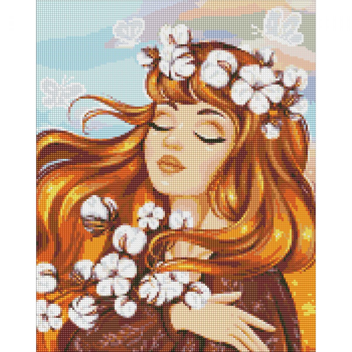 Алмазна мозаїка "Вогняна ніжність" 40х50см  фото 1