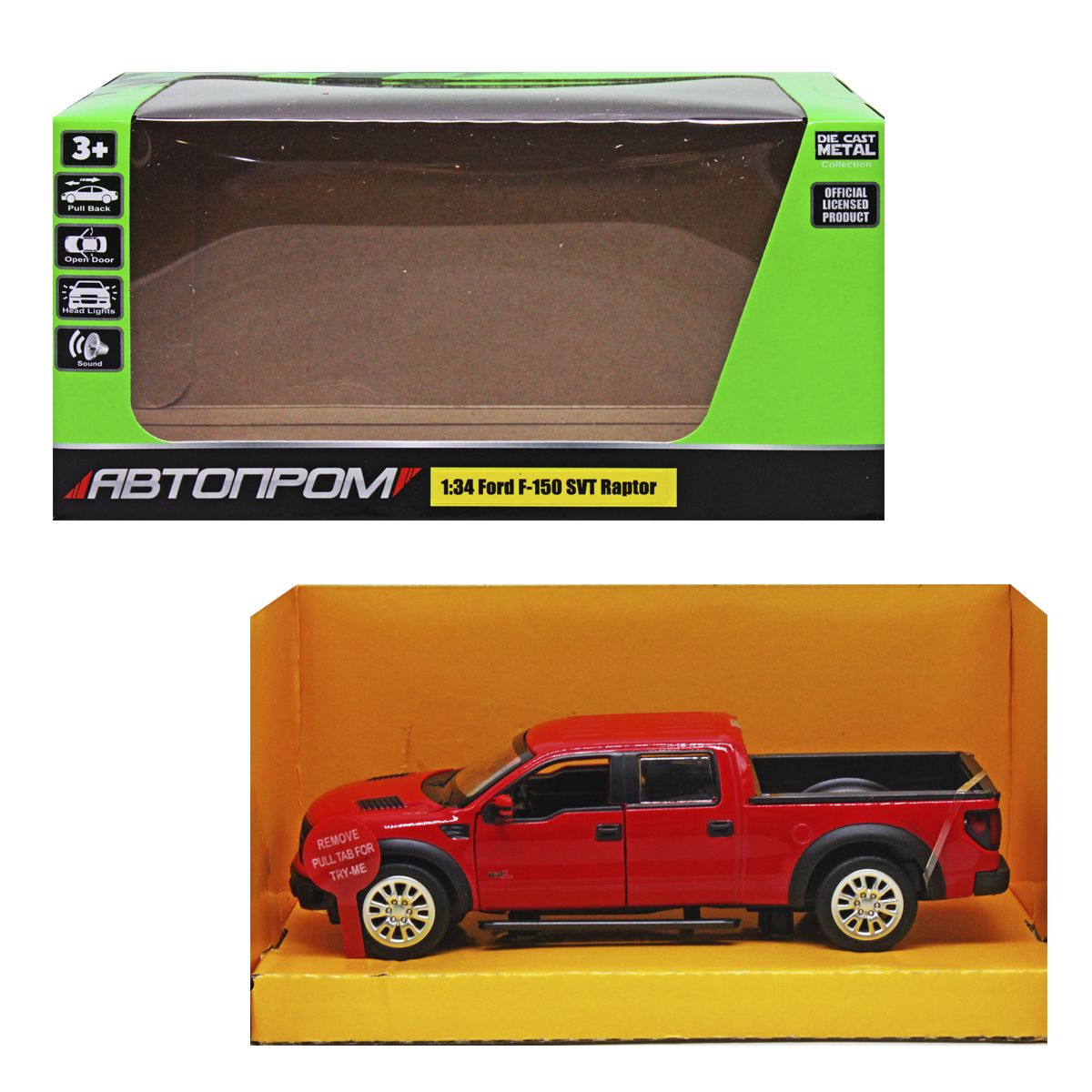 Машинка металева "Ford F-150 SVT Raptor" (червона)