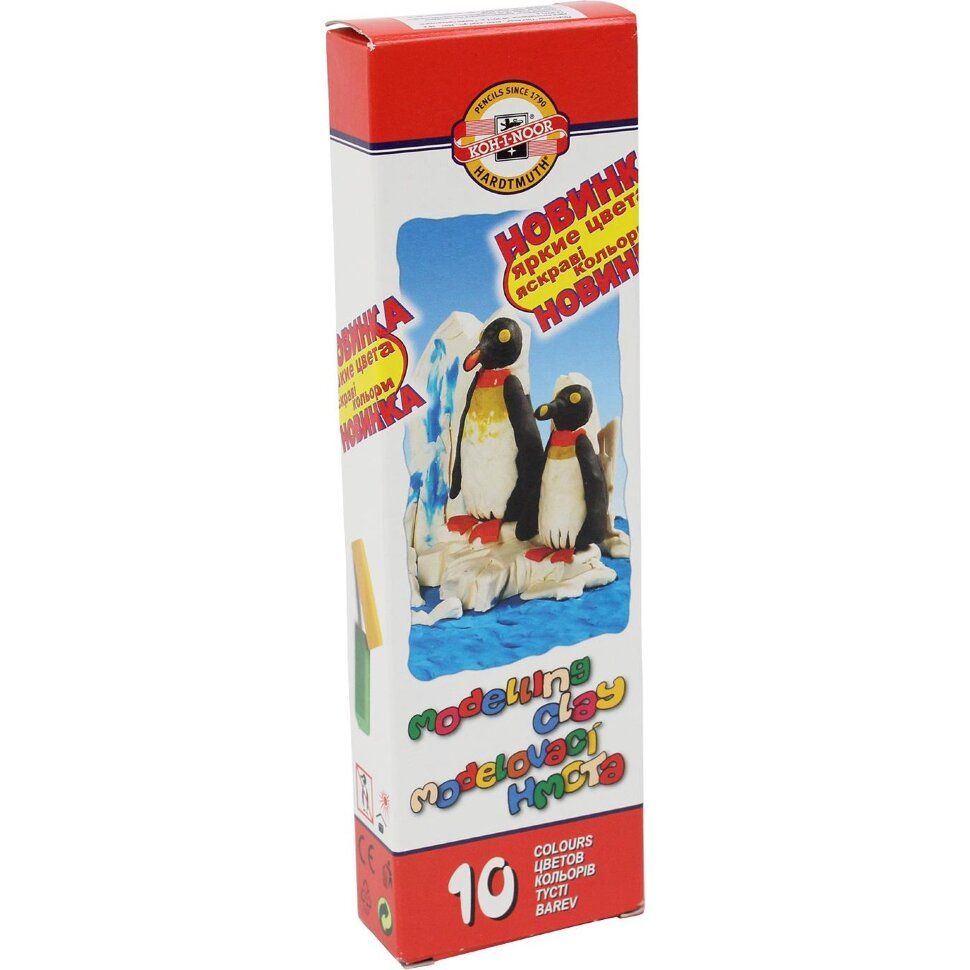 Пластилін "Пінгвіни" (10 кольорів, 200 г)