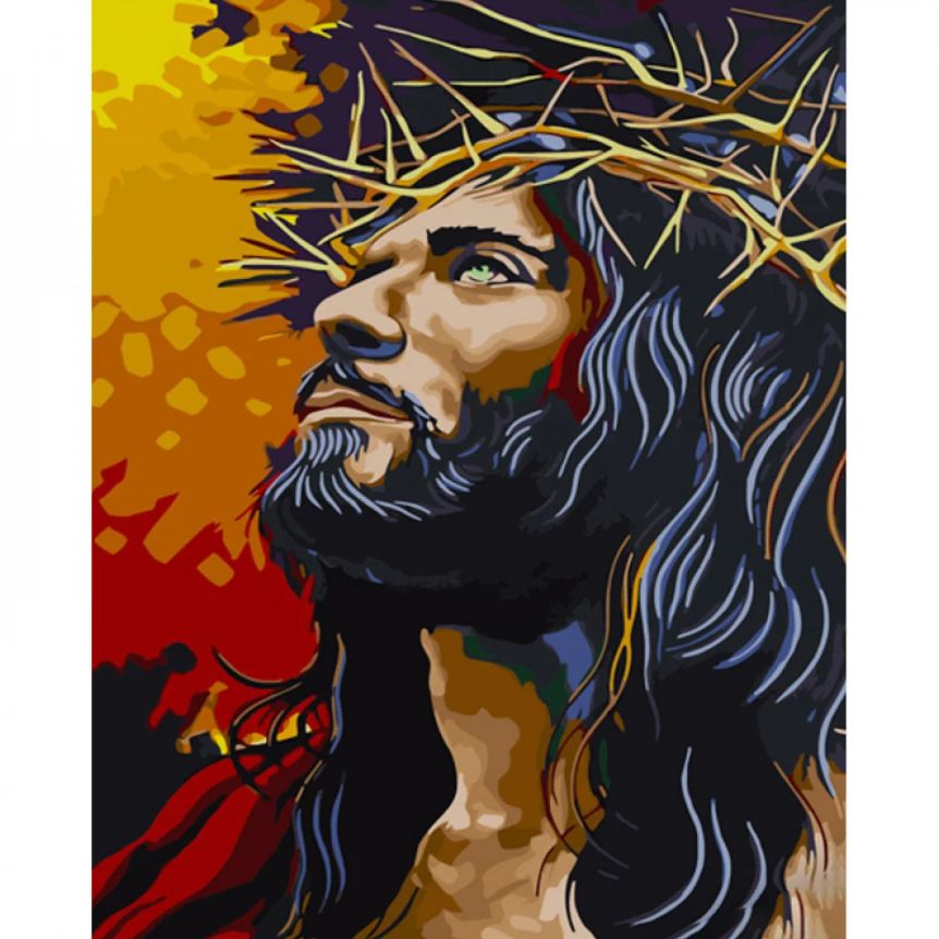 Картина за номерами "Ісус в терновому вінку" ★★★