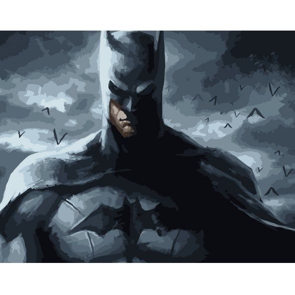 Картина по номерам "Воинственный Бэтмен" ★★★★