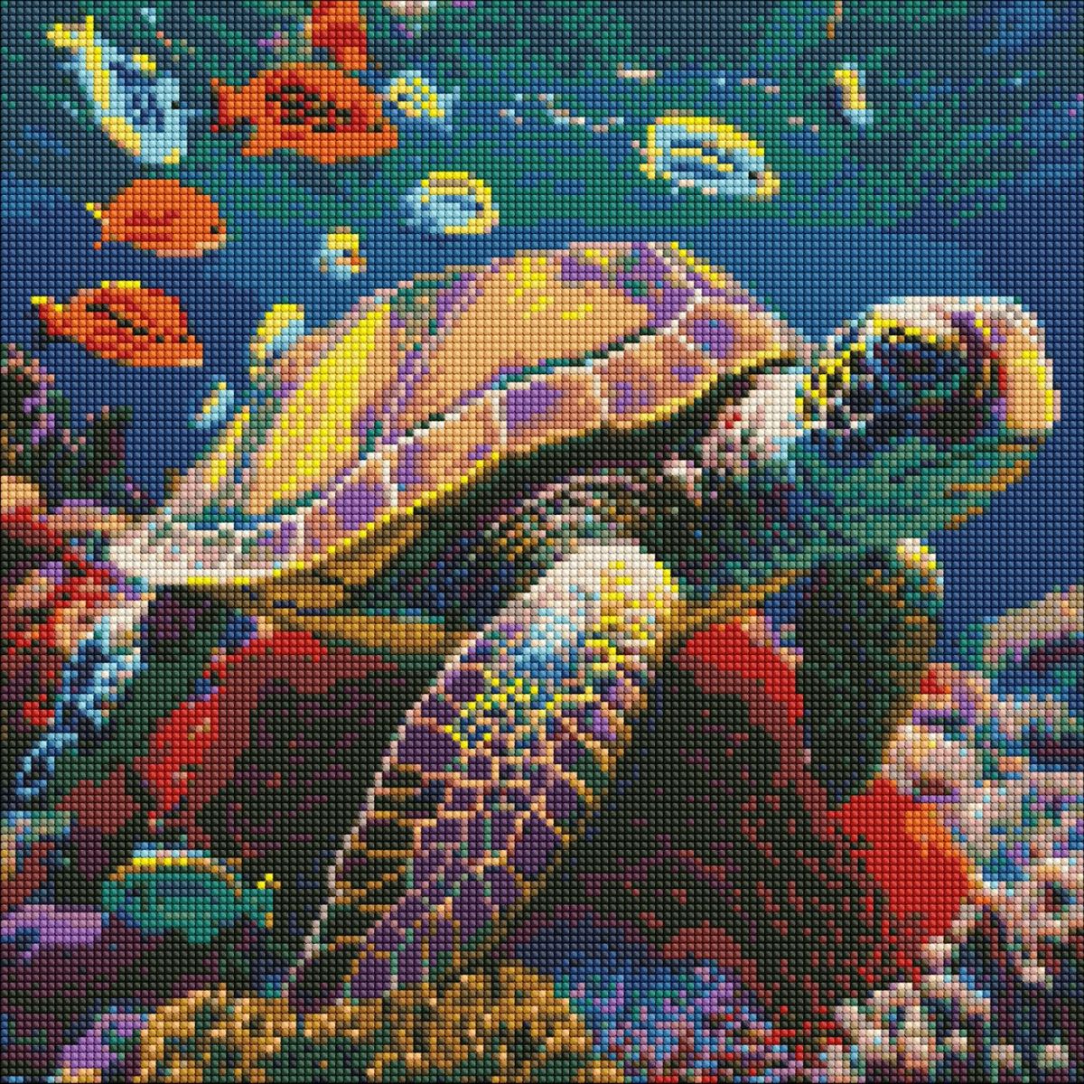 Алмазна мозаїка "Мешканці підводного світу" 40х40 см