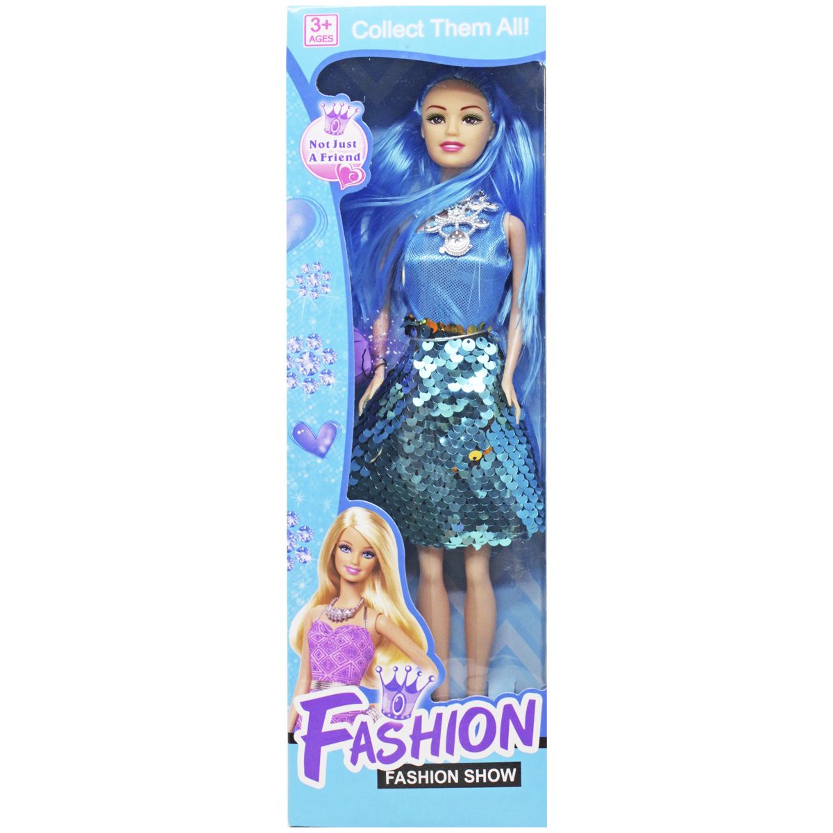 Кукла "Fashion show" в голубом (28 см)