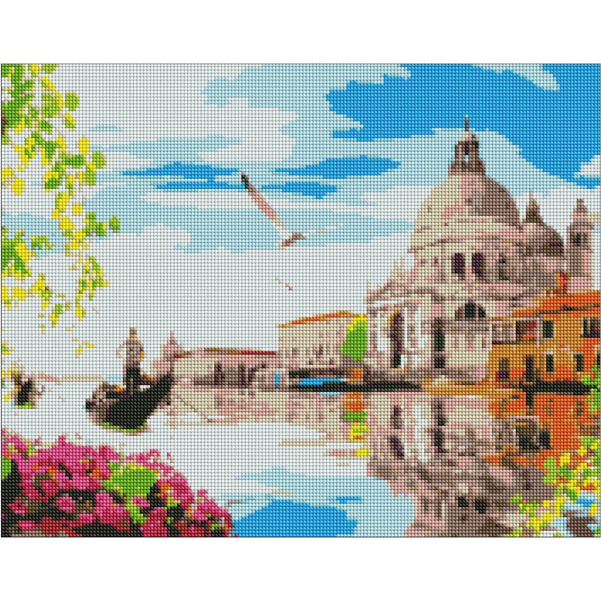 Алмазна мозаїка "Яскрава Венеція" 40х50 см