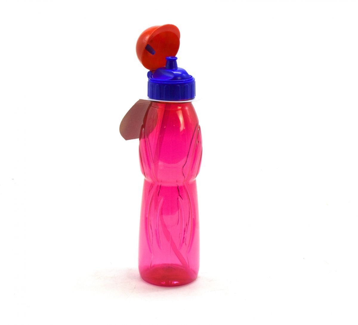 Уцінка.  Пляшка для води з піпеткою, 750 мл (червона) відламаний шматок від кришки