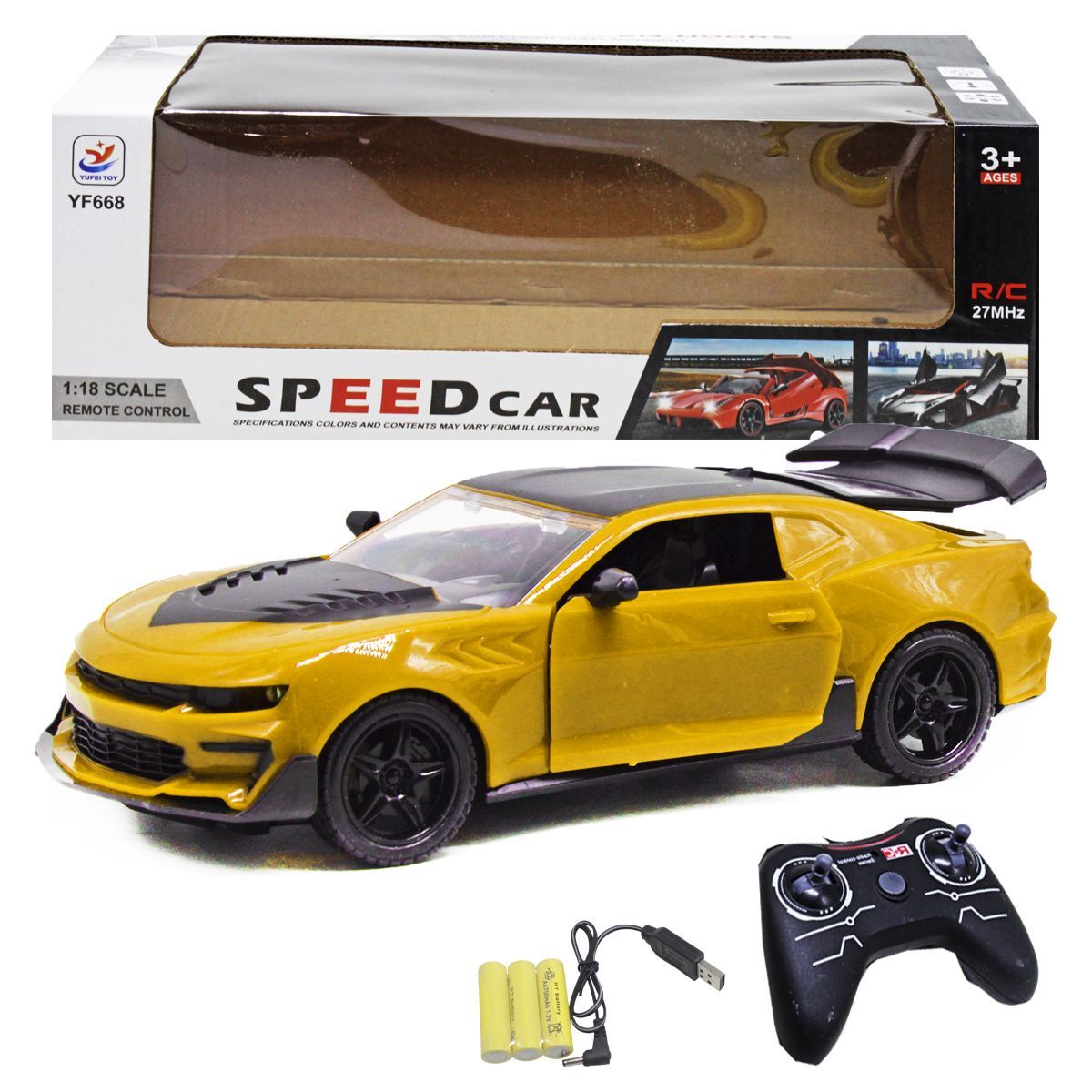 Уцінка. Машина на радіокеруванні "Chevrolet Camaro" (жовта) не працює електроніка Уцінка. Машина на радіокеруванні "Chevrolet Camaro" (жовта) не працює електроніка