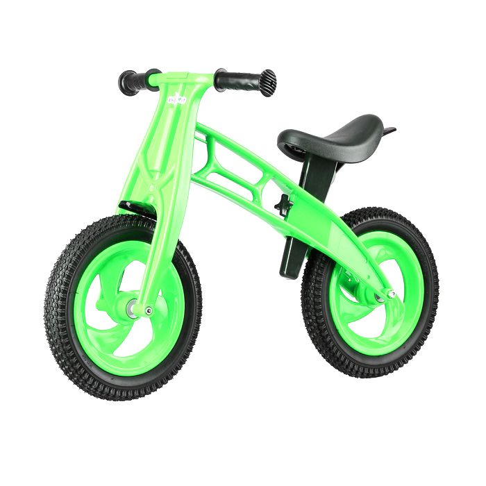 Біговел "Cross Bike" з надувними шинами, 12 "(зелений)