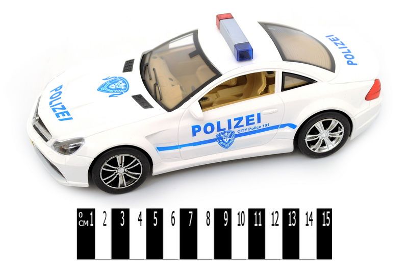 Уценка.  Машина -поліція інерц.  (ковпак) JL6600 р. 26,5х13х10,5 см. /72/ - Трещина, повреждена упаковка