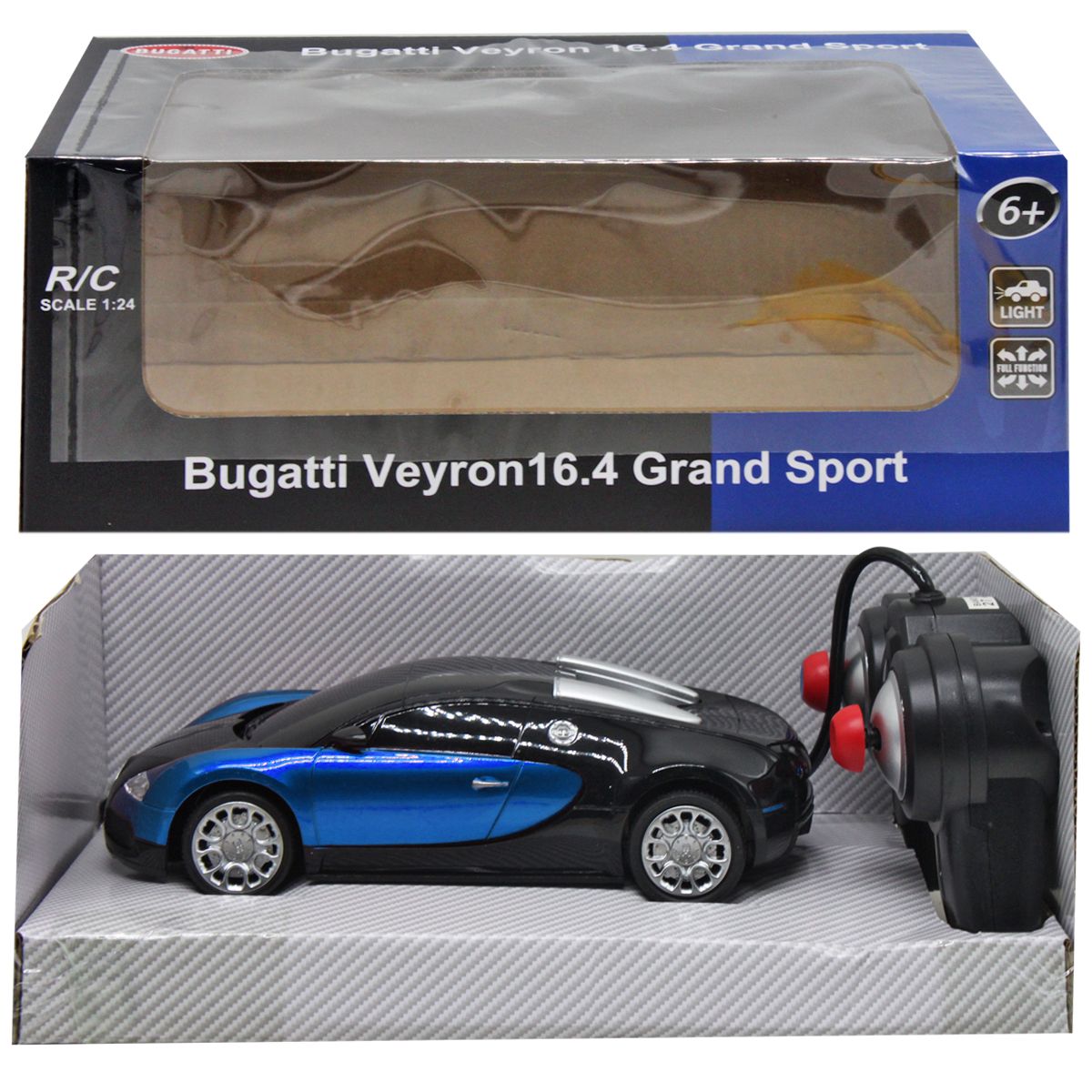Машинка на радиоуправлении "Bugatti Veyron" (голубая)