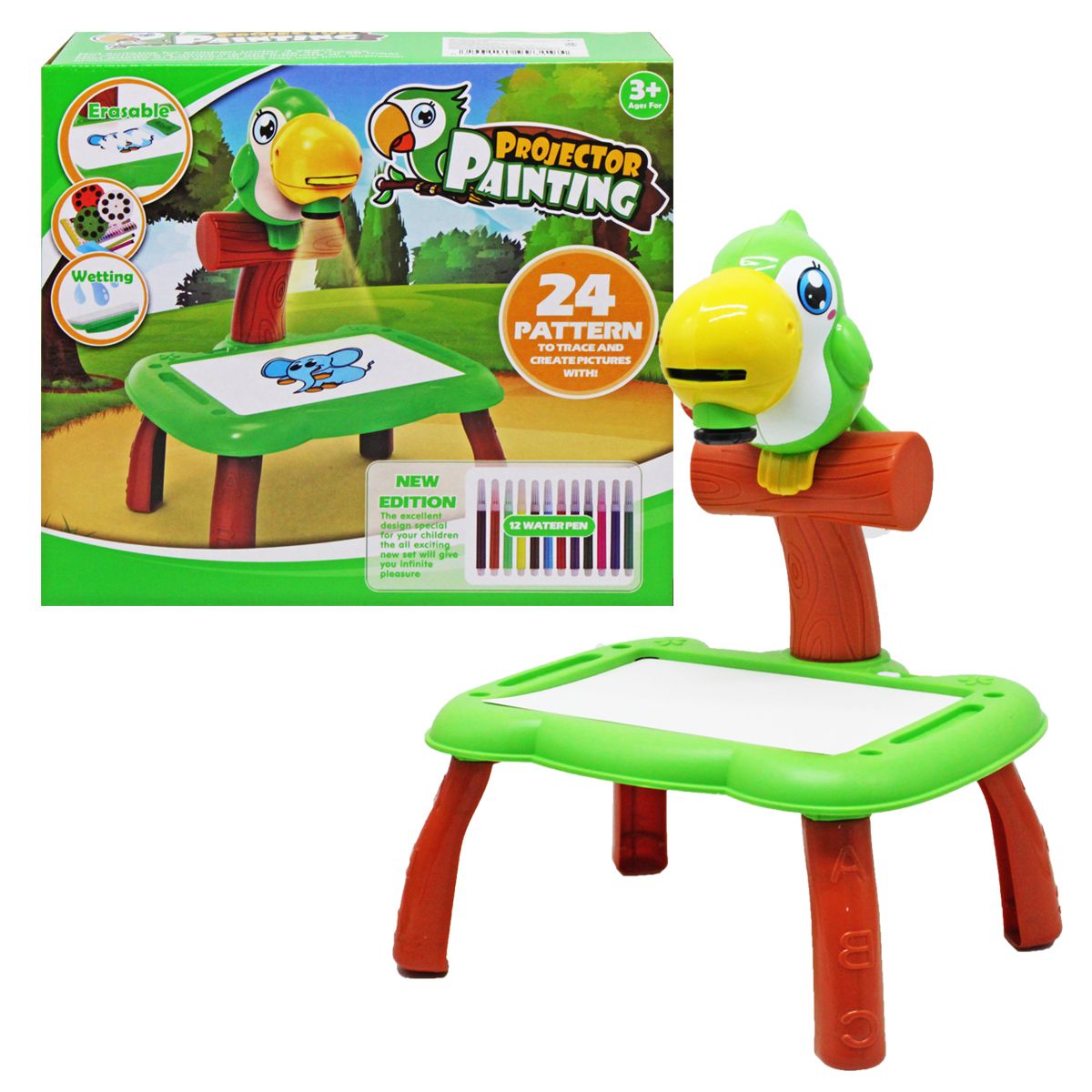 Столик с проектором "Попугай" (зеленый)