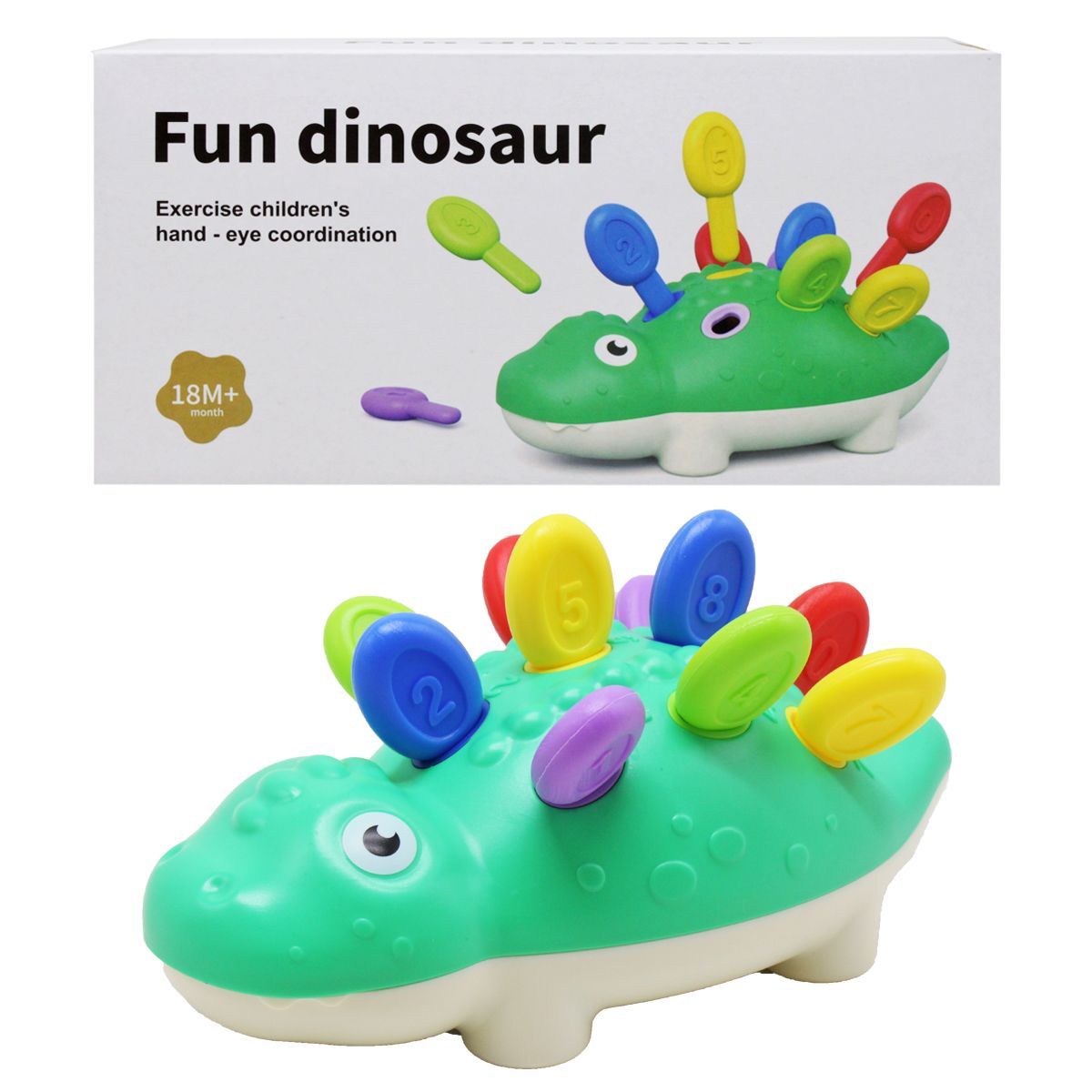 Игрушка "Сортер Динозавр" цвета и цифры