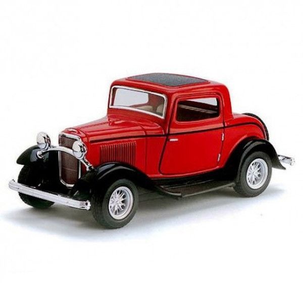 Машинка металева "Ford 3-window coupe 1932", червоний