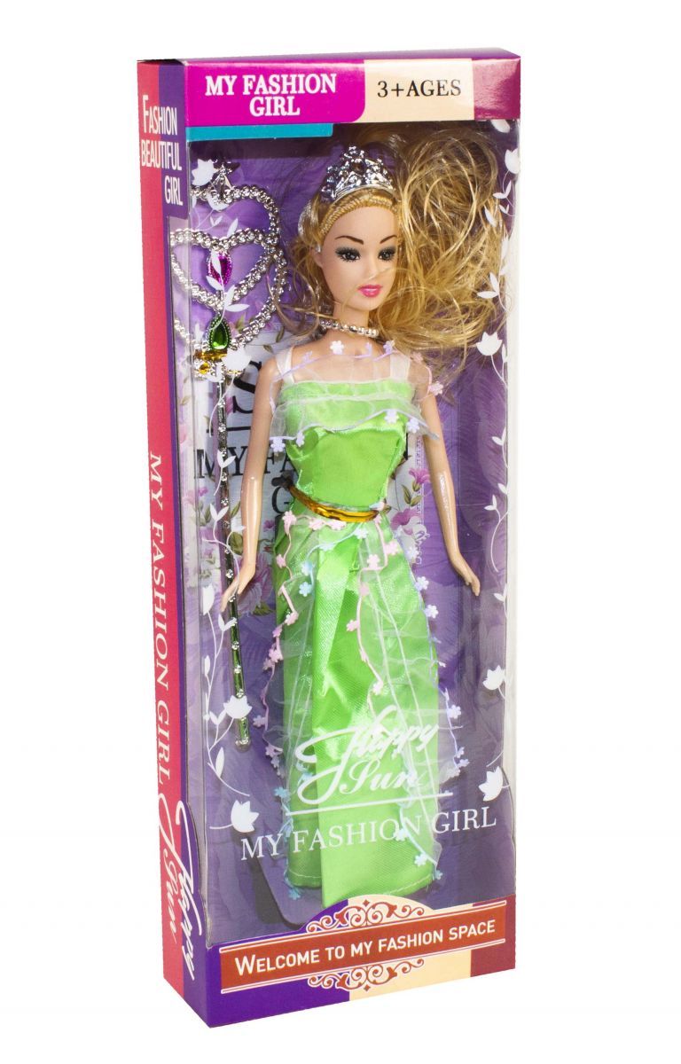 Уценка.  Кукла "My fashion girl" (в зеленом) - Повреждена упаковка