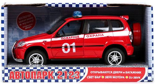Уцінка. Машинка пожежна "Chevrolet Niva" із серії "Автопарк" - Відсутня мігалка Уцінка. Машинка пожежна "Chevrolet Niva" із серії "Автопарк" - Відсутня мігалка