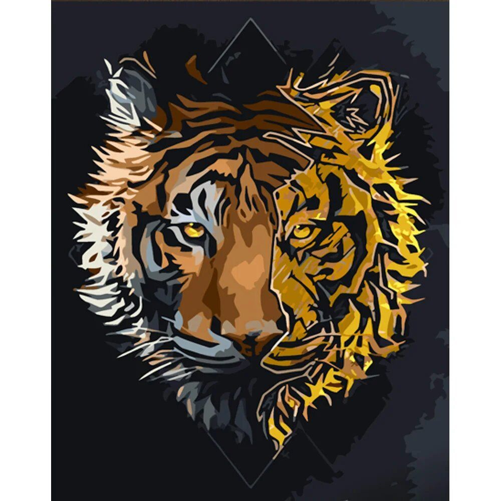 Картина по номерам "Тигр" 30х40 см
