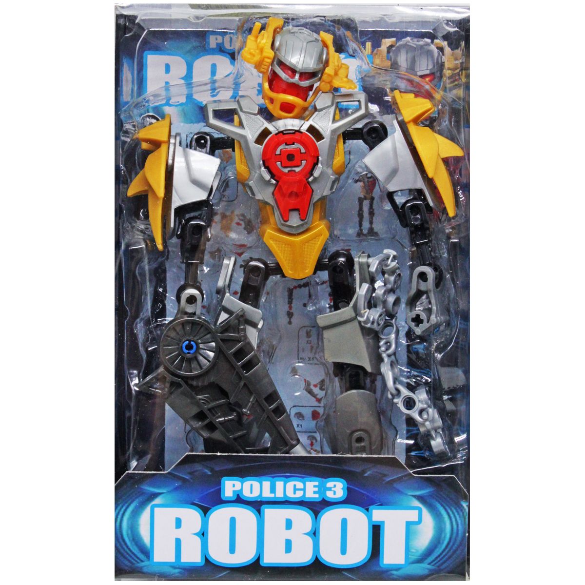 Трансформер "Police 3 Robot", сірий (18 см)