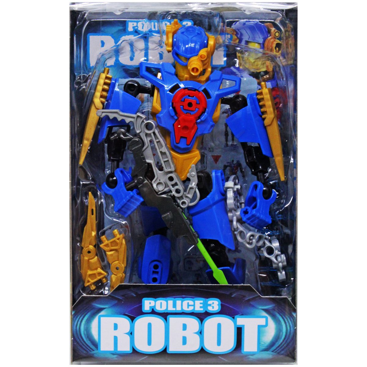 Трансформер "Police 3 Robot", синій (18 см)