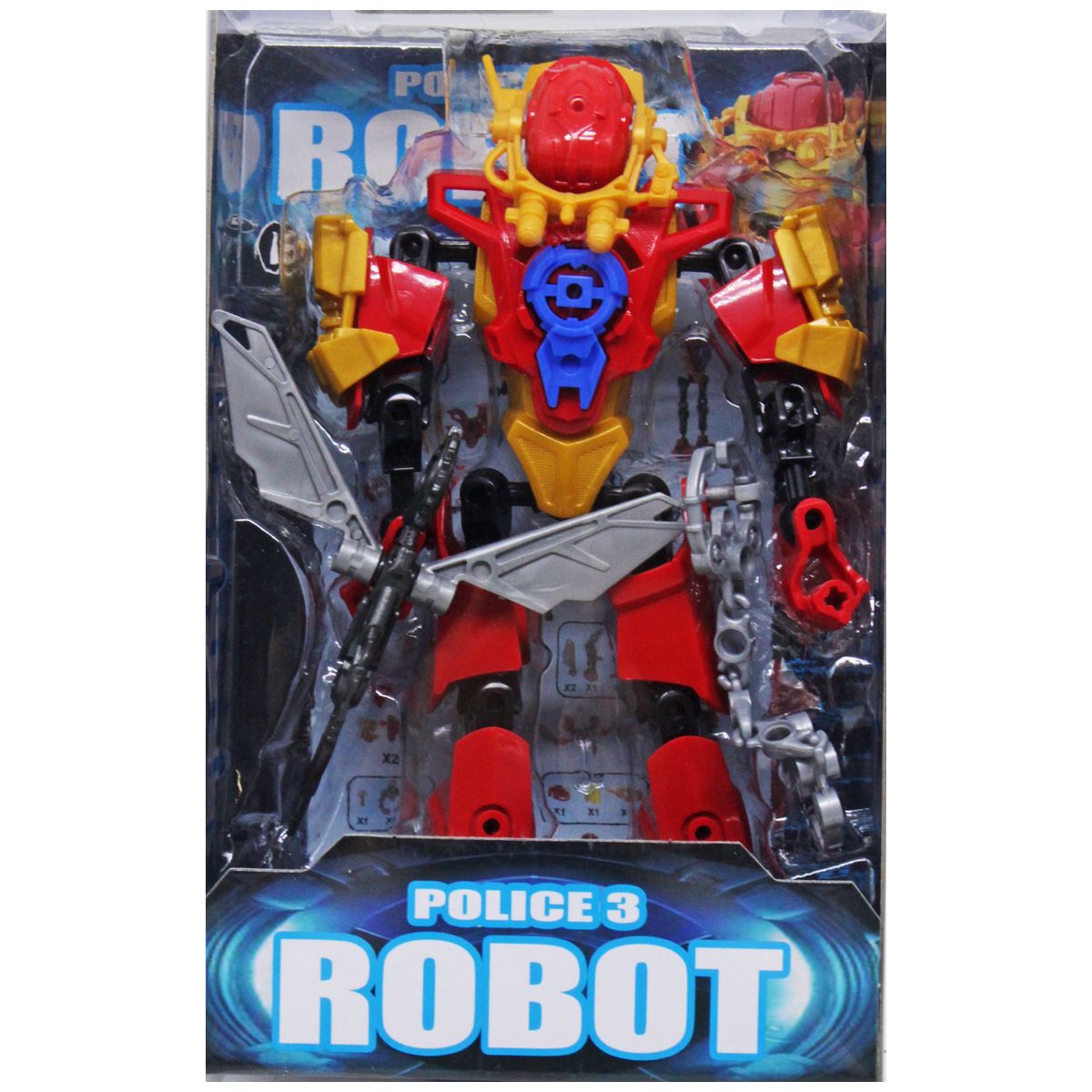 Трансформер "Police 3 Robotʼ, красный (18 см)