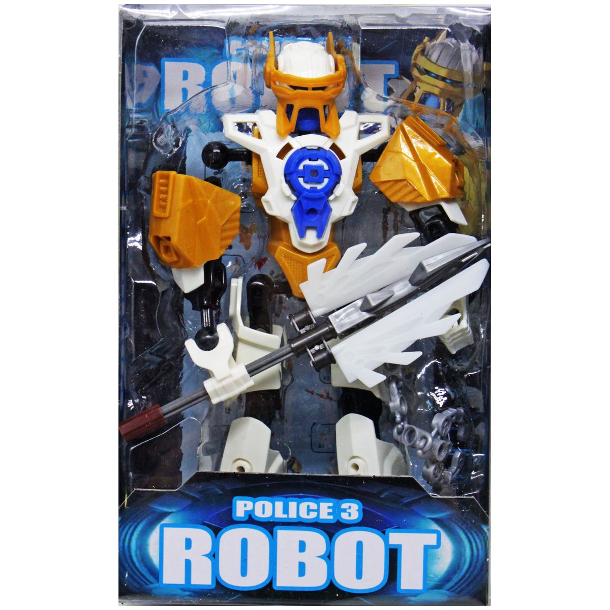 Трансформер "Police 3 Robotʼ, белый (18 см)