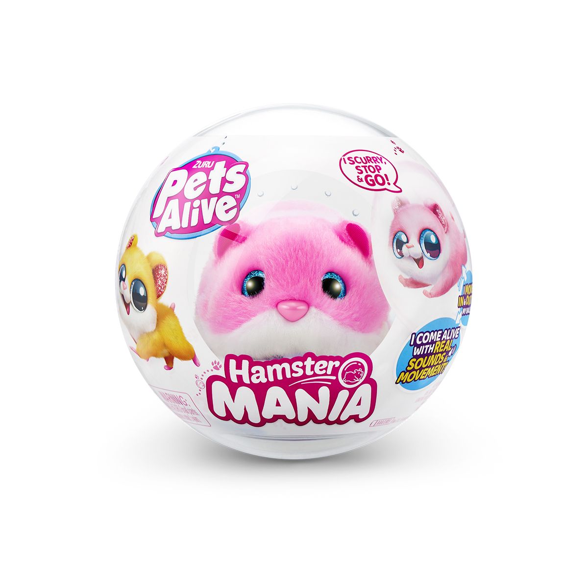 Интерактивная мягкая игрушка S1 - Забавный хомячок (розовый)