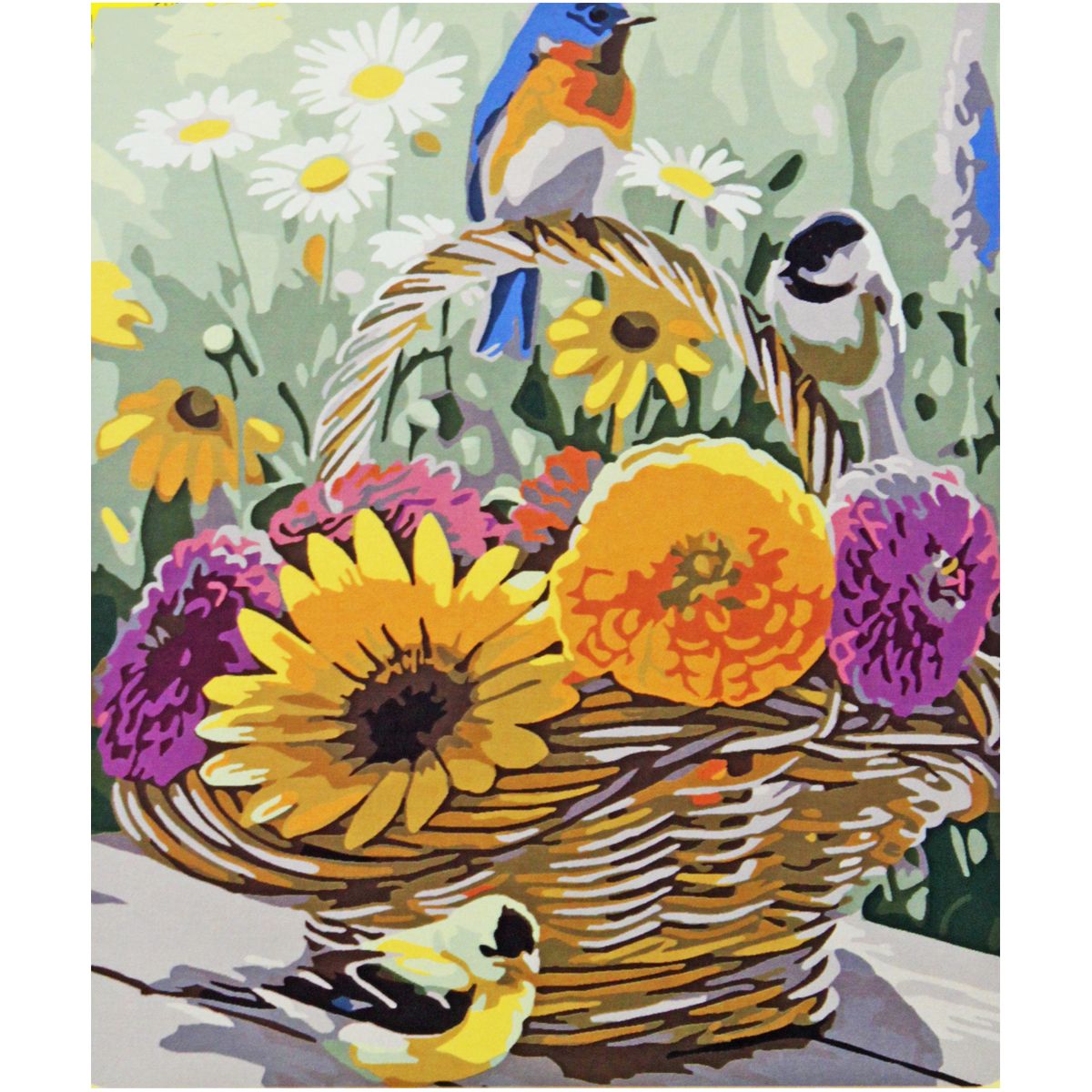 Картина по номерам "Птицы в цветах" 40х50 см
