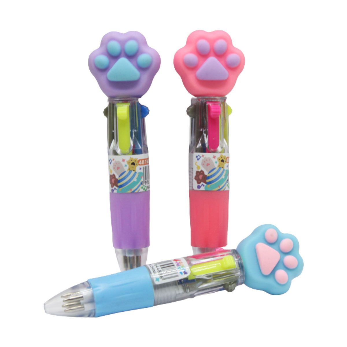 Мини-ручка на 4 цвета "Лапка" (10 см)