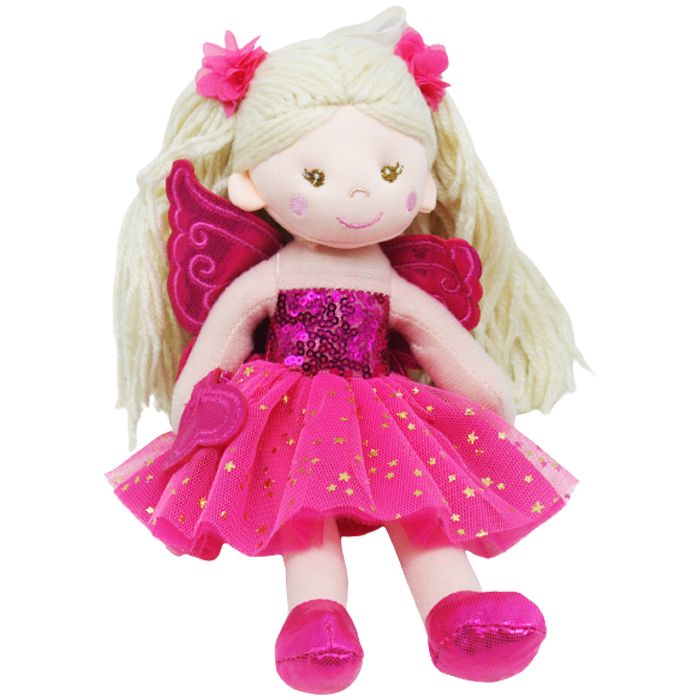 Мʼяка лялька "Янголятко", рожева (23 см)