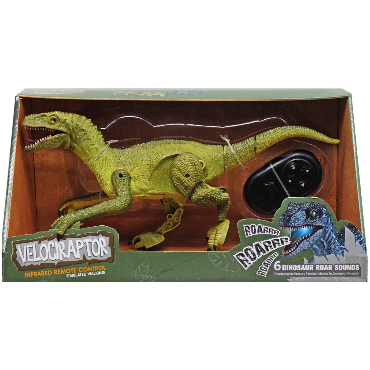 Динозавр на радиоуправлении "Велоцираптор" (зеленый)