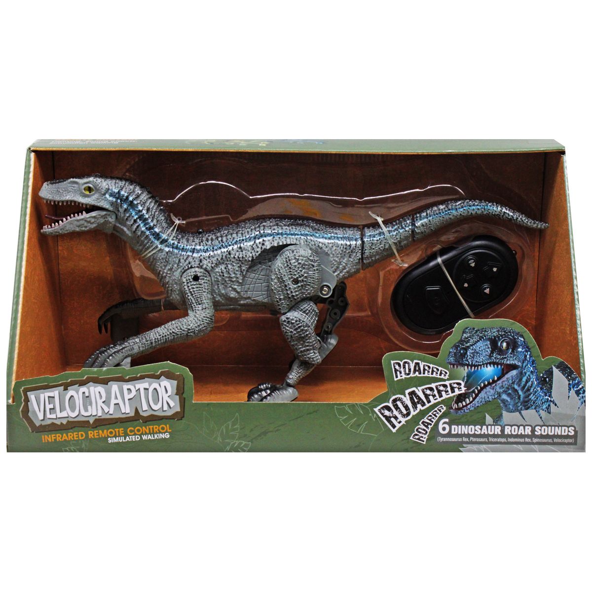 Динозавр на радіокеруванні "Велоцираптор" (сірий)