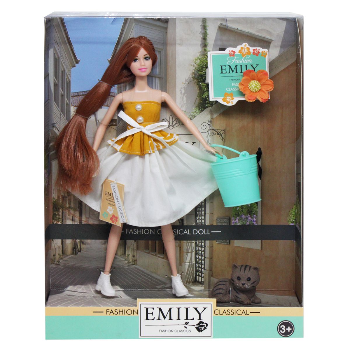 Кукла "Emily" с аксессуарами и кошкой
