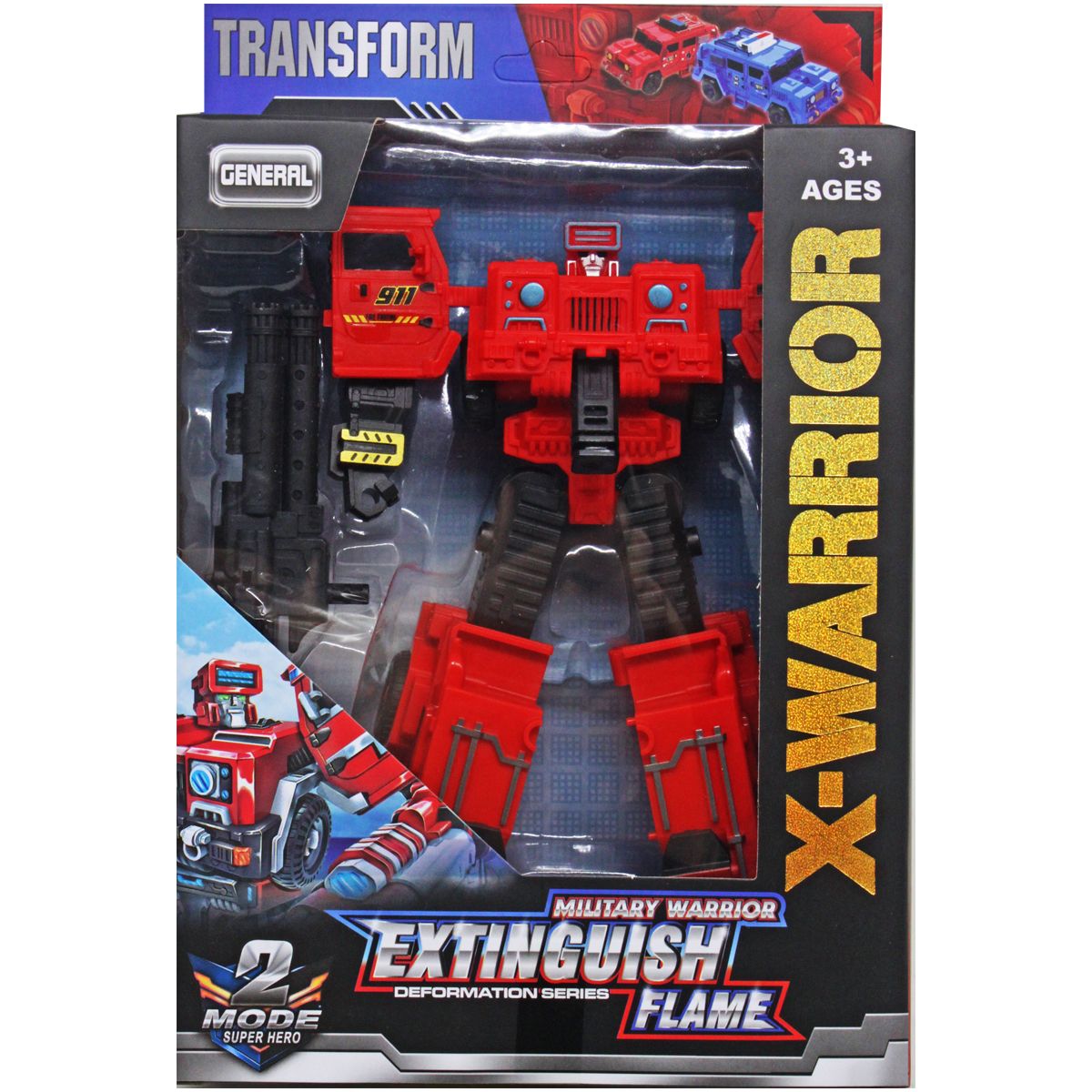 Трансформер "X-Warrior Justice", красный