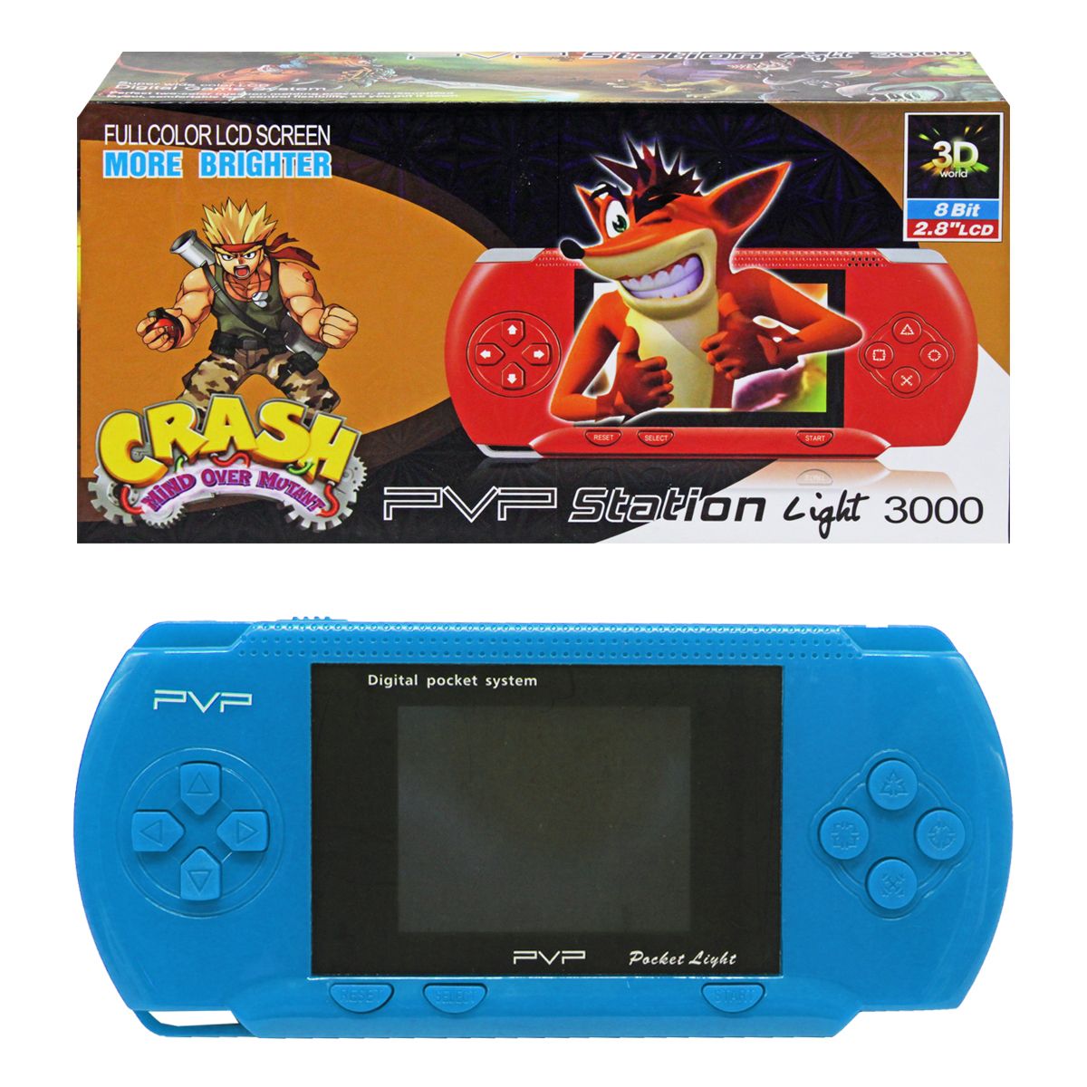 Портативна ігрова консоль "PVP Station Light 3000" (блакитна)