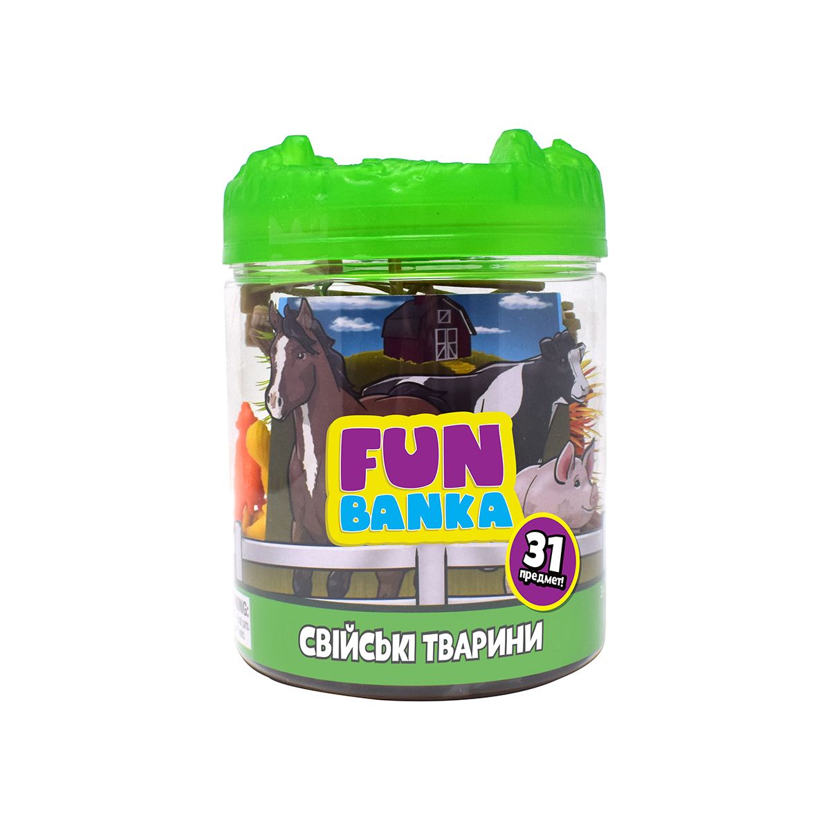 Ігровий набір "Fun Banka.  Свійські тварини", 31 предмет