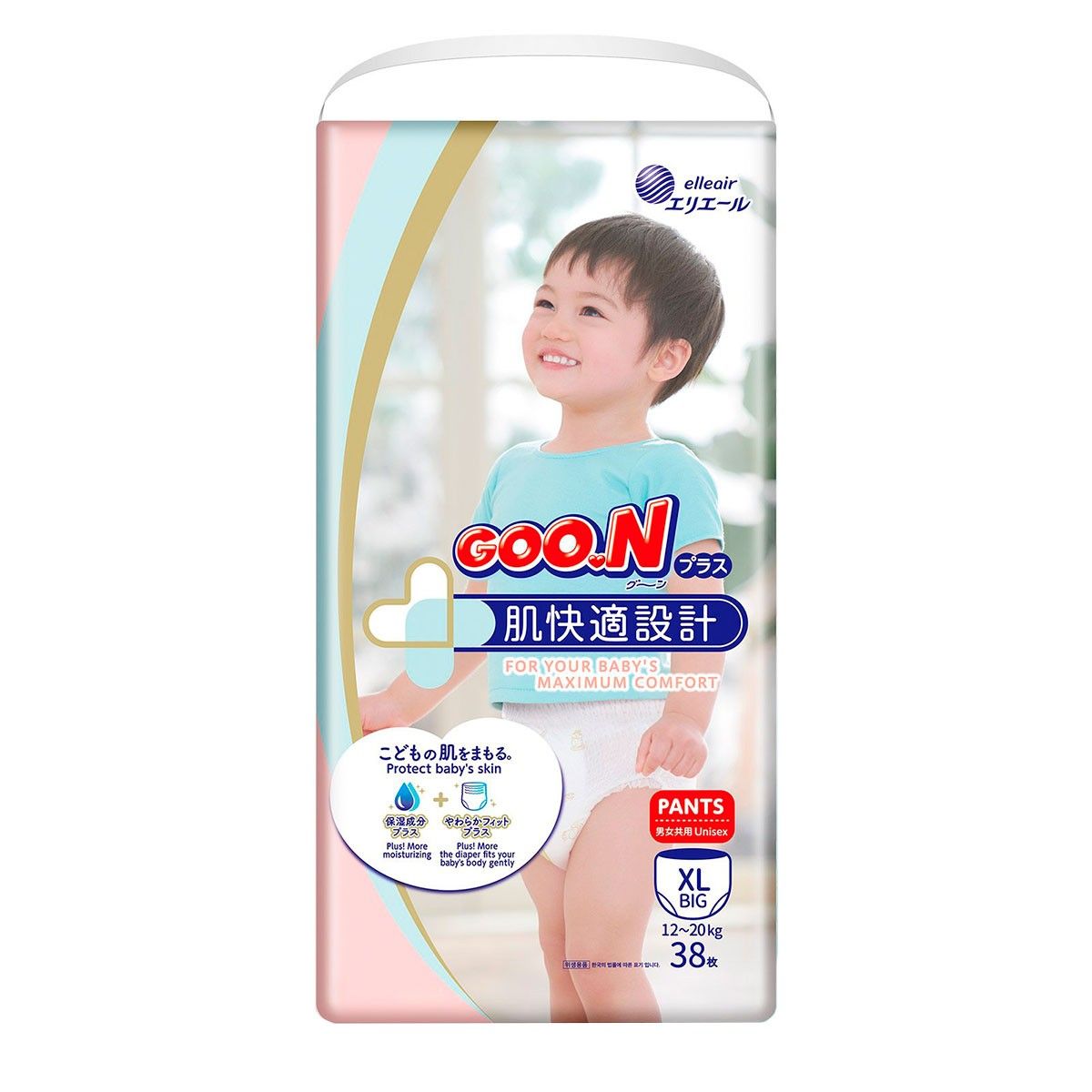 Трусики-підгузки Goo. N Plus для дітей (розмір 5(XL), 12-20 кг, 38шт)